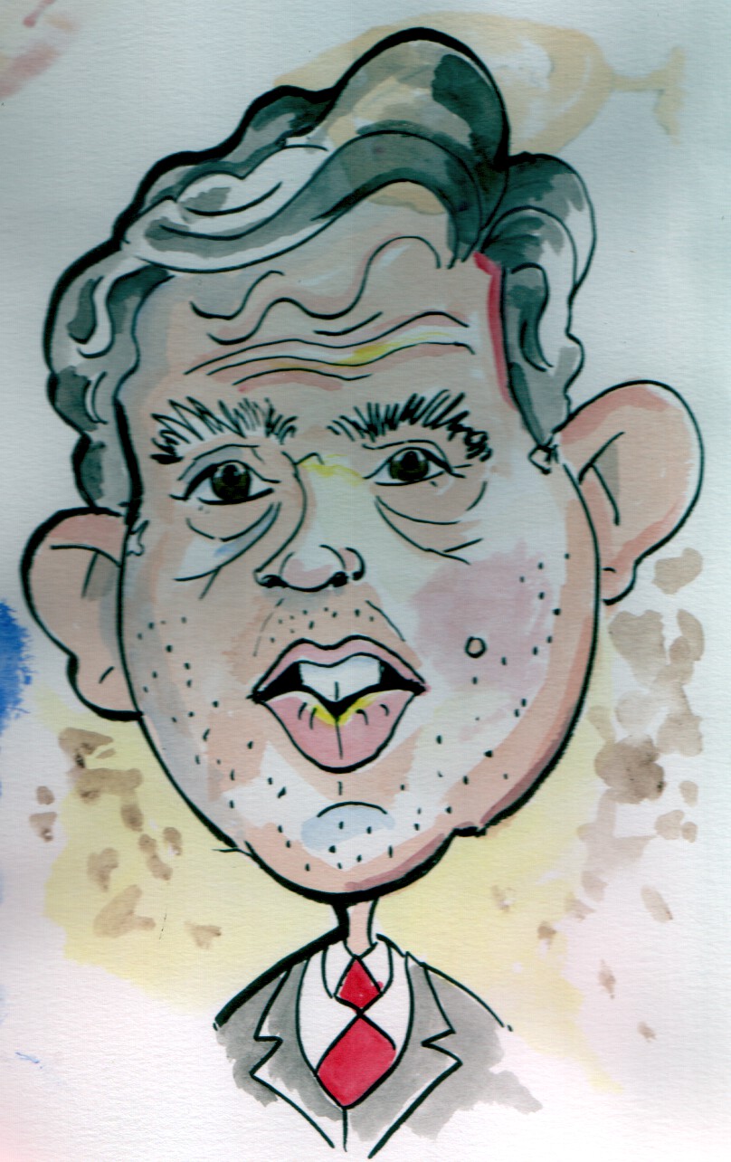 Caricature of Gordon Brown