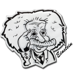 Einstein Caricature by face bloke